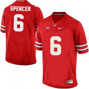 Men's NCAA Ohio State Buckeyes Evan Spencer #6 College Stitched Authentic Nike Red Football Jersey CA20Z35BK